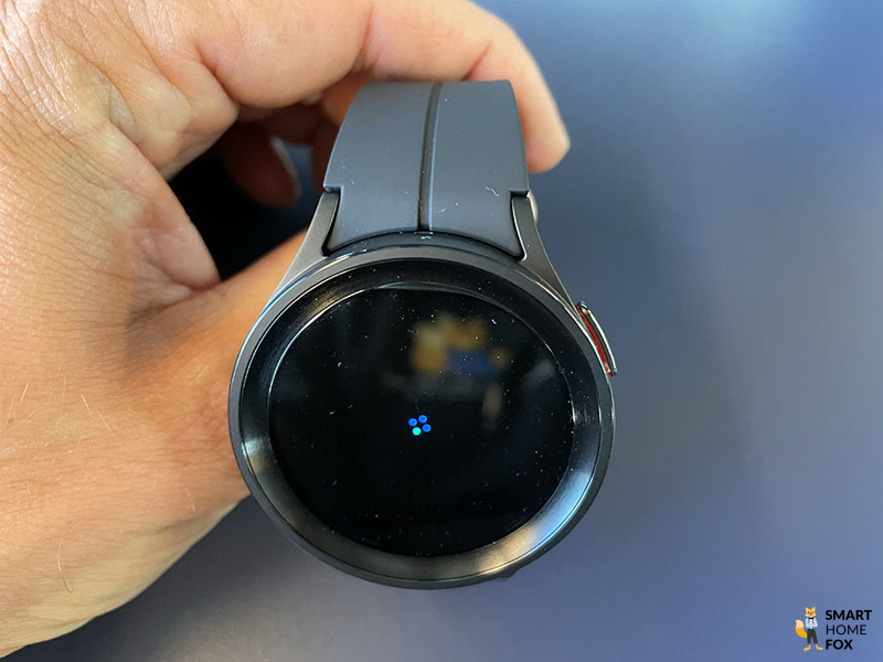 Man sieht das Armband der Galaxy Watch 5.